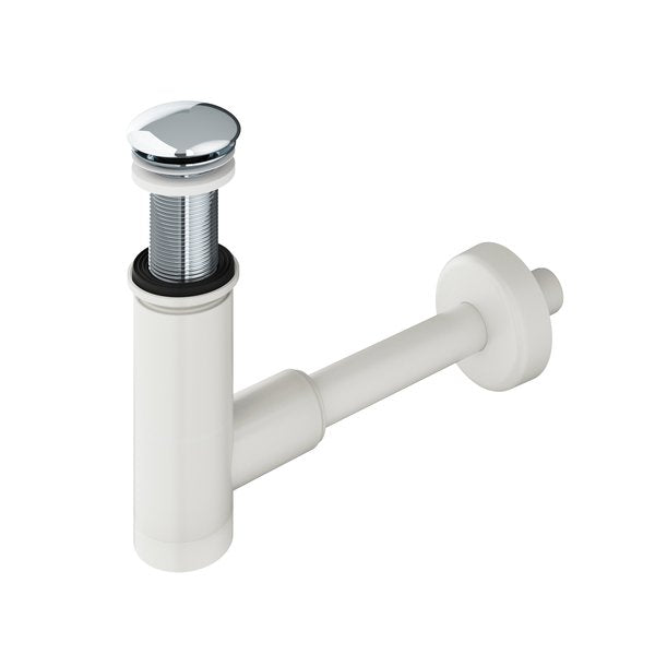 Washbasin siphon with fixed waste trap